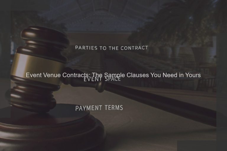 Event Venue Contracts: The Sample Clauses You Need in Yours